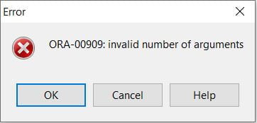 nvl error multi column